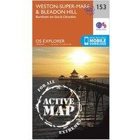 Explorer Active 153 Weston-Super-Mare & Bleadon Hill Map With Digital Version, Orange