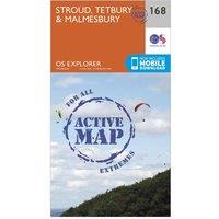 Explorer Active 168 Stroud, Tetbury & Malmesbury Map With Digital Version, Orange