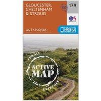 Explorer Active 179 Gloucester, Cheltenham & Stroud Map With Digital Version, Orange