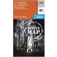 Explorer Active 182 St Albans & Hatfield Map With Digital Version, Orange