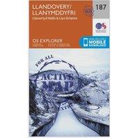 Explorer Active 187 Llandovery, Llanwrtyd Wells & Lyn Brianne Map With Digital Version, Orange