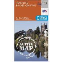 Explorer Active 189 Hereford & Ross-on-Wye Map With Digital Version, Orange