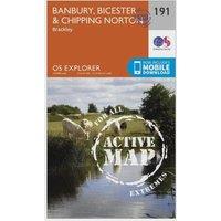 Explorer Active 191 Banbury, Bicester & Chipping Norton Map With Digital Version, Orange