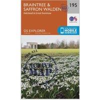 Explorer Active 195 Braintree & Saffron Walden Map With Digital Version, Orange