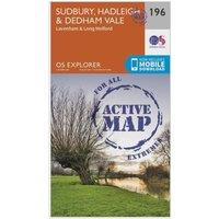 Explorer Active 196 Sudbury, Hadleigh & Dedham Vale Map With Digital Version, Orange