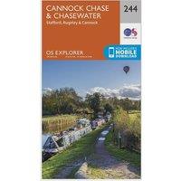 Explorer 244 Cannock Chase & Chasewater Map With Digital Version, Orange