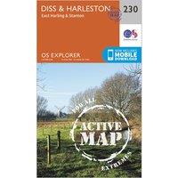 Explorer Active 230 Diss & Harleston Map With Digital Version, Orange