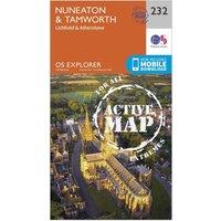 Explorer Active 232 Nuneaton & Tamworth Map With Digital Version, Orange