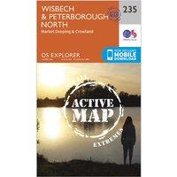 Explorer Active 235 Wisbech & Peterborough North Map With Digital Version, Orange