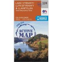 Explorer Active 239 Lake Vyrnwy & Llanfyllin Map With Digital Version, Orange