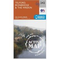 Explorer Active 242 Telford, Ironbridge & The Wrekin Map With Digital Version, Orange