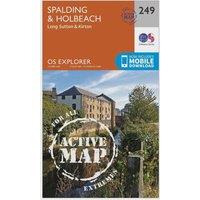 Explorer Active 249 Spalding & Holbeach Map With Digital Version, Orange