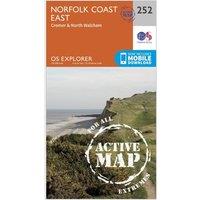 Explorer Active 252 Norfolk Coast East Map With Digital Version, Orange
