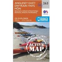 Explorer Active 263 Anglesey East Map With Digital Version, Orange