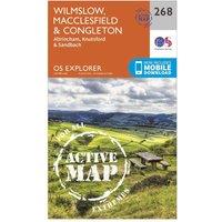Explorer Active 268 Wilmslow, Macclesfield & Congleton Map With Digital Version, Orange