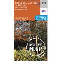 Explorer Active 274 Skegness, Alford & Spilsby Map With Digital Version, Orange