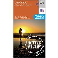 Explorer Active 275 Liverpool, St Helens, Widnes & Runcorn Map With Digital Version, Orange