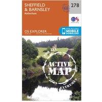 Explorer Active 278 Sheffield & Barnsley Map With Digital Version, Orange