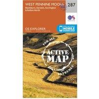 Explorer Active 287 West Pennine Moors, Blackburn, Darwen & Accrington Map With Digital Version, Orange