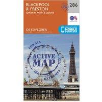 Explorer Active 286 Blackpool & Preston Map With Digital Version, Orange