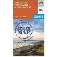 Explorer Active 296 Lancaster, Morecambe & Fleetwood Map With Digital Version, Orange