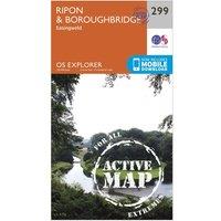 Explorer Active 299 Ripon & Boroughbridge Map With Digital Version, Orange