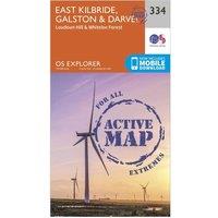 Explorer Active 334 East Kilbride, Galston & Darvel Map With Digital Version, Orange