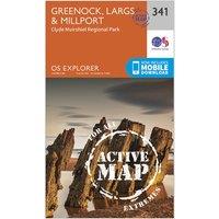 Explorer Active 341 Greenoch, Largs & Millport Map With Digital Version, Orange