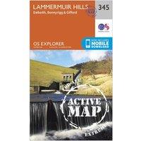 Explorer Active 345 Lammermuir Hills Map With Digital Version, Orange