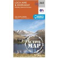 Explorer Active 360 Loch Awe & Inveraray Map With Digital Version, Orange