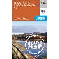 Explorer Active 436 Beinn Dearg & Loch Fannich Map With Digital Version, Orange