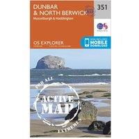 Explorer Active 351 Dunbar & North Berwick Map With Digital Version, Orange