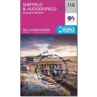 Landranger Active 110 Sheffield & Huddersfield, Glossop & Holmfirth Map With Digital Version, Pink