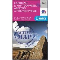 Landranger Active 145 Cardigan & Mynydd Preseli Map With Digital Version, Pink