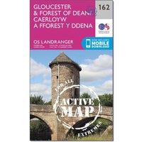 Landranger Active 162 Gloucester & Forest of Dean Map With Digital Version, Pink
