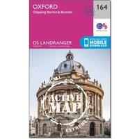 Landranger Active 164 Oxford, Chipping Norton & Bicester Map With Digital Version, Pink