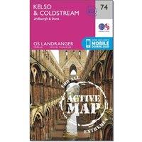 Landranger Active 74 Kelso & Coldstream, Jedburgh & Duns Map With Digital Version, Pink
