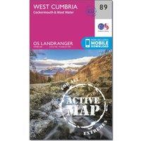 Landranger Active 89 West Cumbria, Cockermouth & Wast Water Map With Digital Version, Pink