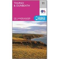 Landranger 11 Thurso & Dunbeath Map With Digital Version, Pink