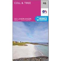 Landranger 46 Coll & Tiree Map With Digital Version, Pink