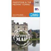 Explorer Active 148 Maidstone & The Medway Towns Map With Digital Version, Orange