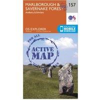 Explorer Active 157 Marlborough & Savernake Forest Map With Digital Version, Orange