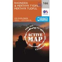 Explorer Active 166 Rhondda & Merthyr Tydfil Map with Digital Version, Orange