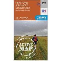 Explorer Active 194 Hertford & Bishop's Stortford Map With Digital Version, Orange