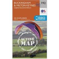Explorer Active 192 Buckingham & Milton Keynes Map With Digital Version, Orange