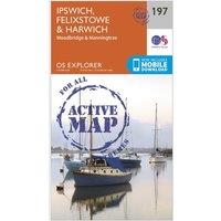 Explorer Active 197 Ipswich, Felixstowe & Harwich Map With Digital Version, Orange