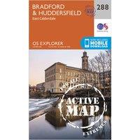 Explorer Active 288 Bradford & Huddersfield Map With Digital Version, Orange