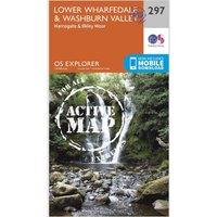 Explorer Active 297 Lower Wharfedale & Washburn Valley Map With Digital Version, Orange