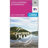 Landranger Active 56 Loch Lomond & Inveraray Map With Digital Version, Pink