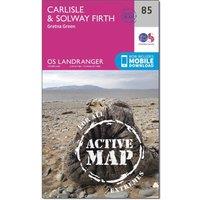 Landranger Active 85 Carlisle & Solway Firth, Gretna Green Map With Digital Version, Orange